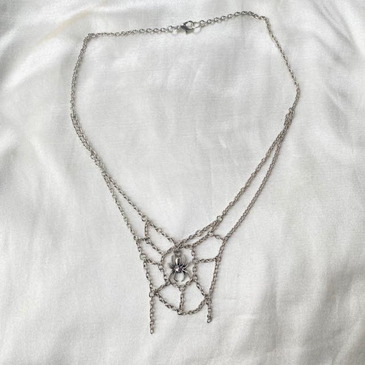 spiderweb necklace