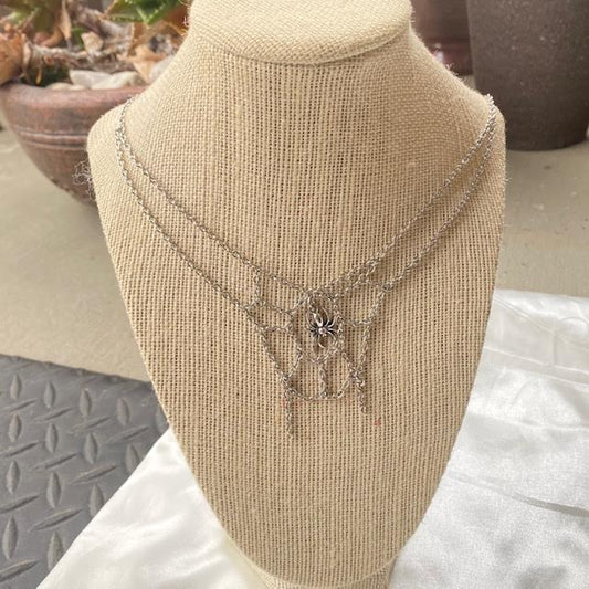 spiderweb necklace