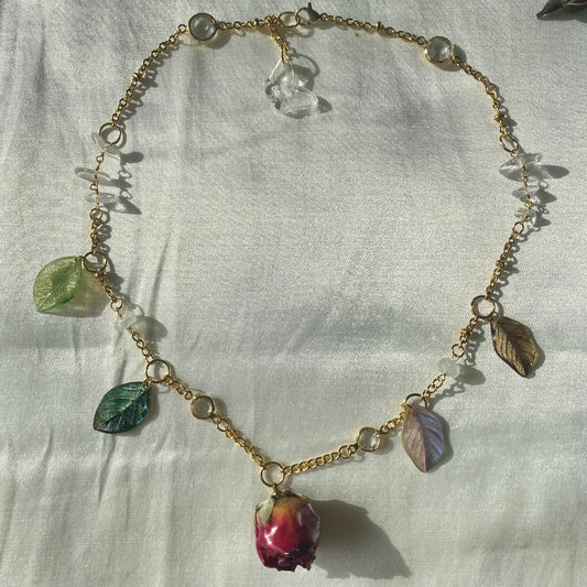 soleia - rose necklace