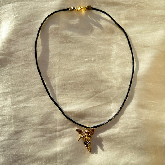 cherub cord necklace