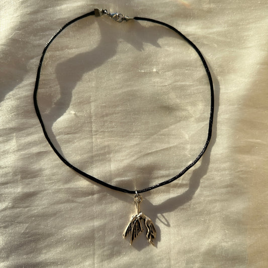 fallen angel cord necklace
