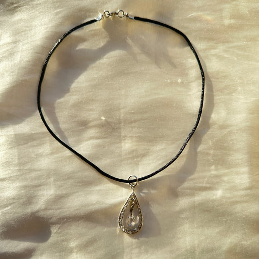 teardrop cord necklace